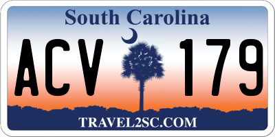 SC license plate ACV179