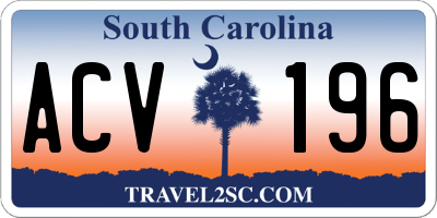 SC license plate ACV196