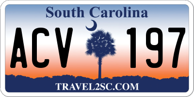 SC license plate ACV197