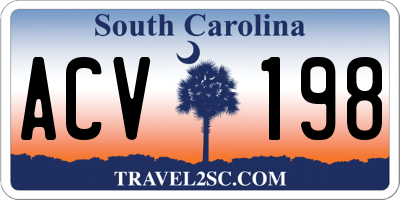 SC license plate ACV198