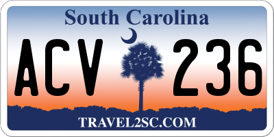 SC license plate ACV236