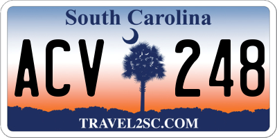 SC license plate ACV248