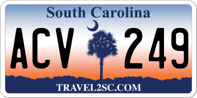 SC license plate ACV249