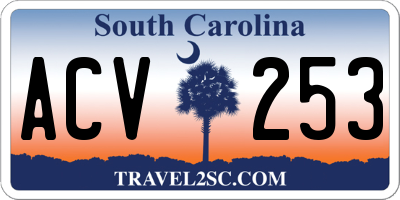 SC license plate ACV253