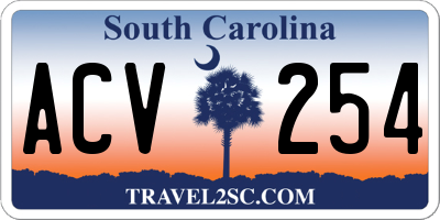 SC license plate ACV254