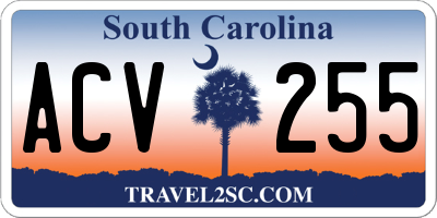 SC license plate ACV255