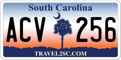 SC license plate ACV256