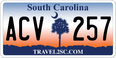 SC license plate ACV257