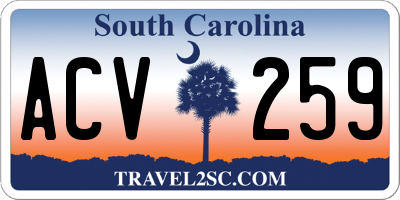 SC license plate ACV259