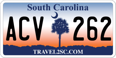 SC license plate ACV262
