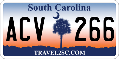 SC license plate ACV266