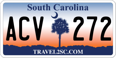 SC license plate ACV272