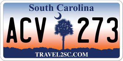 SC license plate ACV273