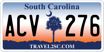SC license plate ACV276