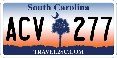 SC license plate ACV277