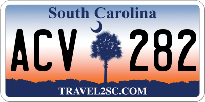 SC license plate ACV282