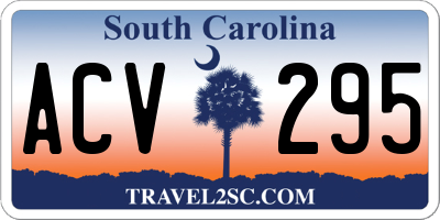 SC license plate ACV295