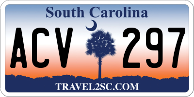 SC license plate ACV297