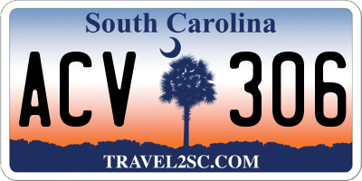 SC license plate ACV306