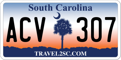 SC license plate ACV307