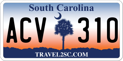 SC license plate ACV310