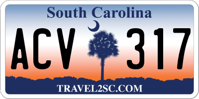SC license plate ACV317