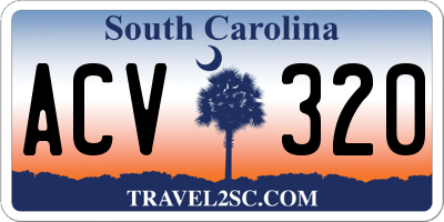 SC license plate ACV320