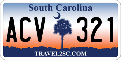 SC license plate ACV321