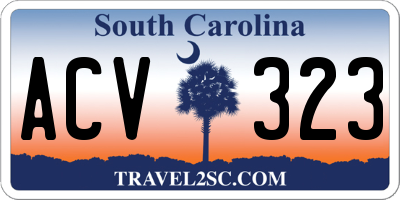 SC license plate ACV323