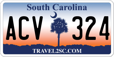 SC license plate ACV324