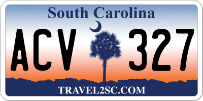 SC license plate ACV327