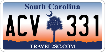 SC license plate ACV331