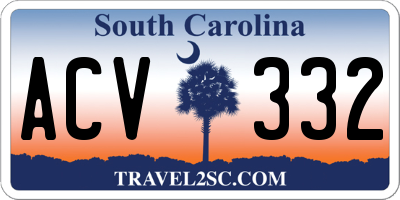 SC license plate ACV332