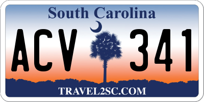 SC license plate ACV341