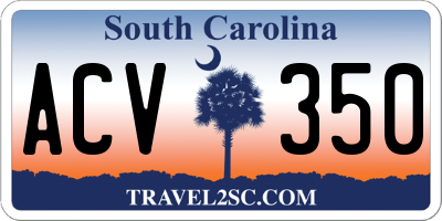 SC license plate ACV350