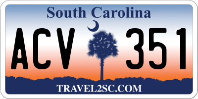 SC license plate ACV351