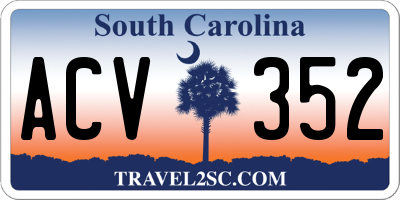 SC license plate ACV352
