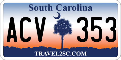 SC license plate ACV353