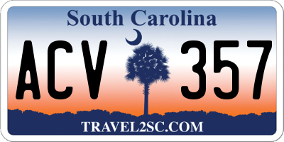 SC license plate ACV357