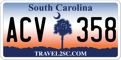 SC license plate ACV358