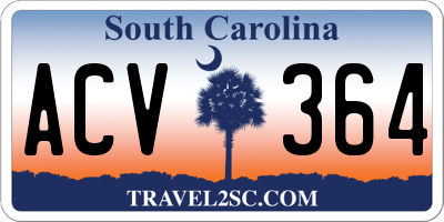 SC license plate ACV364