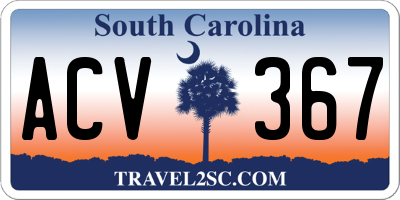 SC license plate ACV367