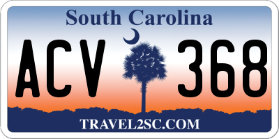 SC license plate ACV368
