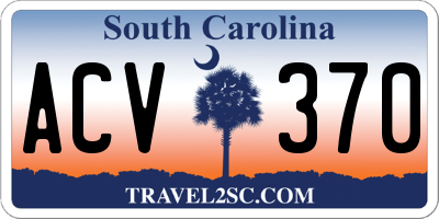 SC license plate ACV370
