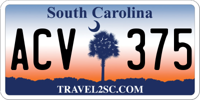 SC license plate ACV375