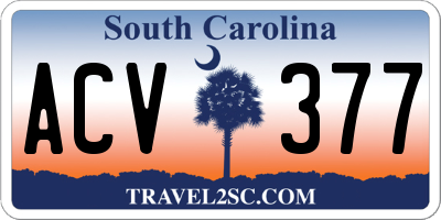 SC license plate ACV377