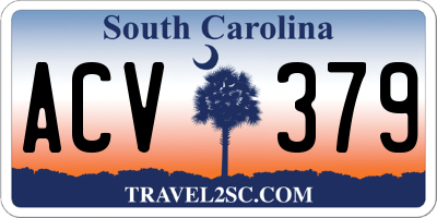 SC license plate ACV379