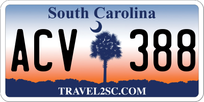 SC license plate ACV388