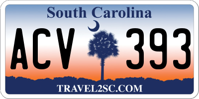 SC license plate ACV393