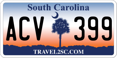 SC license plate ACV399